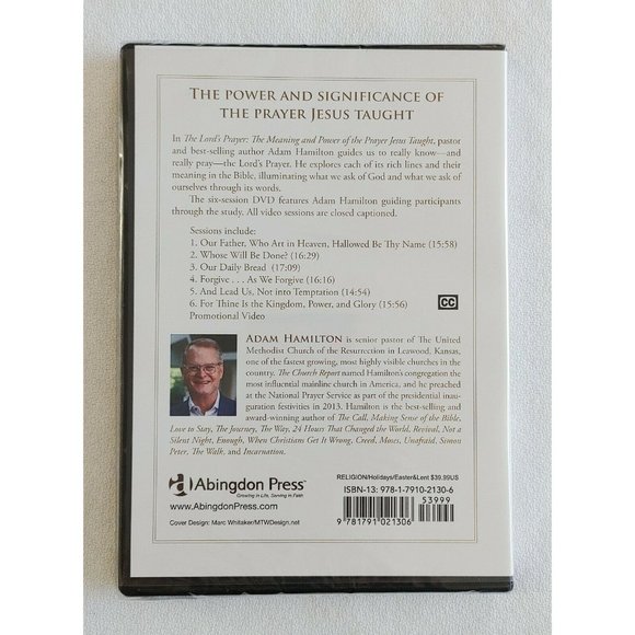 The Lord's Prayer DVD Adam Hamilton The Meaning and Power of The Prayer Jesus - Picture 2 of 5